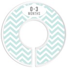 Baby Closet Size Dividers Mint 6 Pack Boystripe Chevron Clothes Organizer
