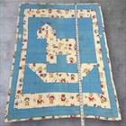 Vtg Hand Stitched Quilt Rocking Horse Pattern Baby Crib 38x35 Wall Hanging Read
