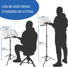 Folding Music Sheet Stand 2 In 1 Dual-use Portable Foldable Music Stand Desktop 