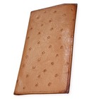 Vintage Ostrich Leather Letter Wallet   Gold Plated Shimmery Pencil Gift Set New