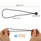 20pcs Ball Bungee Cords 12  Heavy Duty Bungee Cord Balls For Tent Holding  Black