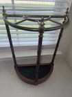 Vintage Rosalco Metal      bamboo Design    Wood  Umbrella Stand  stick Stand