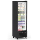 Aconee Commercial Refrigerator  11 6 Cu  Ft Display Fridge With Led Black
