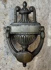 Antique C 1908 Victorian Georgian Bronze Urn Torchiere Doorknocker