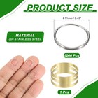 Mini Split Rings 11mm 304 Stainless Steel Jump Ring  silver  Pack Of 1000 