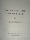 Ramon Rioboo Thinking The Impossible Spanish Tamariz Benatar Hermetic Press