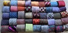 Lot 75 Pc Mens Neckties Multicolor Mix Pattern Variety Quilt Cutter Craft Ties