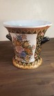 Vtg Pair Of Zhong Guo Zhi Zao Signed Chinese Vase Pot Made In China Gold Trimmed