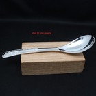 New Real 999 Fine Silver Spoon Lucky Character        Handle Dinner Spoon 4 72inch L