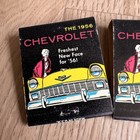 3x Vintage 1956 Chev Plumpton Chevrolet New York Advertising Match Books Nos