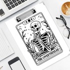 Skeleton Gothic Clipboard With Storage For Office Desk  The Overthinker Tarot   