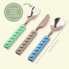 6pcs Toddler Utensils With Silicone Handle  kids Sensory  Stainless Steel