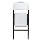 4-20pcs Outdoor Plastic Portable Folding Chair Commercial Steel Frame Seat White