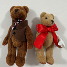 Vintage Miniature Handmade Dad   Son Jointed Teddy Bears 2 25-2 75   
