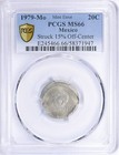 Top Pop 1 0 Ms66 Error 1979-mo 20 Centavos Struck 15  Off Center Km-442