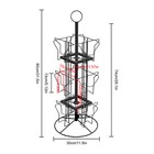 3 Tier Greeting Card Rack Spins 12 Pocket Black Retail Display Rotating Holder
