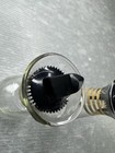 Vintage Pyrex Mcm Glass Oil   Vinegar Dispenser Lot 2 Gold Rings Black Lid