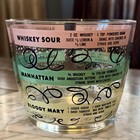 Vtg 1960s 60s Hazel Atlas Mcm Mixed Drink Recipes Glass Highball Bar Ice Bucket