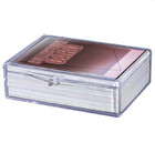  pack Of 3  Ultra Pro 50-card Hinged Plastic Boxes Holders For Trading Cards