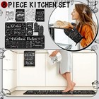 Fourluoo 10 Pcs Black And White Kitchen Decor Accessories Set Black white