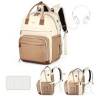 Diaper Bag Backpack - Extra Large Diaper Bag For 2 Kids Twin  Travel Baby Beige