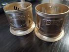 Soviet Glass Holder Tea Glass Coaster  dnepropetrovsk  Ussr Set Of 2 Vintage 