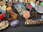 55 Vintage Lapel Hat Pins Mixed Lot Travel Civic Awards Advertising Enamel 