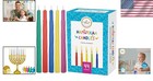 Traditional Kosher Hanukkah Candles     44 Colorful Taper Candles For Menorahs