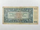 Wwii 1940 Bohemia Moravia 100 Kronen Note Protektorat B  hmen Prague Banknote