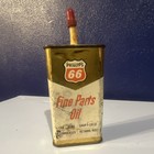 Phillips 66 Fine Parts Oil Can Metal Oiler W  Spout Red Cap Gas   Oil