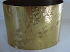 Vintage Arthur Armour Hammered Aluminum Butterfly   Dogwood Wastebasket Gold