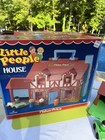 Vtg Fisher-price Little People Play Family House Brown Tudor Furniture   Box