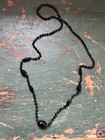 Antique Victorian 1800s Black French Jet Glass Mourning Necklace 16 75   
