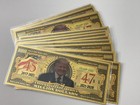 15x President Donald Trump 24k Gold Foil Note  1000000 Dollar Bill 45th Usa Gift