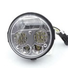 Pair Chrome Led Headlights 4 Inch Compatible With Kawasaki Brute Force 750 teryx