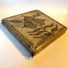 Vintage Moroccan Square Daff Drum Handmade Percussion Instrument 9  Henna Design