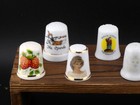 Vintage Thimble Lot Of Nine Different