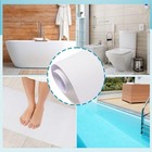 16  X 40  Non Slip Bathtub Mat With Drain Cut Out Non Skid Safety Bath White