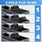 Tri-fold 5 8ft Bed Soft Tonneau Cover For 2019-2025 Silverado Sierra 1500 Truck