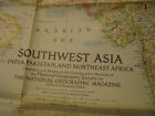 Southwest Asia  India  Pakistan   Northeast Africa Map National Geographic 1952