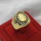 Ring Lp Tuad Gems Gold Micron Talisman Thai Buddha Amulet Size 10