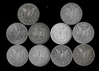 Ten  10  Morgan Silver Dollars  1878-1900  90  Silver Lot A61-1