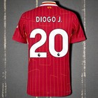 Liverpool New Jersey 2024 2025 Diogo Jota  20 Football Soccer Shirt Size Large
