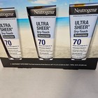 3 Neutrogena Ultra Sheer Dry Touch Sunscreen Lotion 3 Oz Each Spf 70 New 9 27