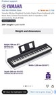 Yamaha 88-key Weighted Portable Digital Piano Keyboard With Music Rest  Sustain