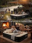 Queen Air Mattress With Built-in Pump  16  Elevated Inflatable Bed For Home     