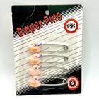 Vintage Pink Duck Diaper Pins 4 Pack New On Card Profit Targets 99   Retro Baby