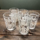 6 Vintage Clear Shot Glass Seagram s 100 Piper s Scotch Bar Ware Liqueur