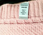 Nordstrom Chenille Baby Blanket Light Pink Lovey Soft Warm Cable Knit 38x32
