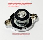 Red Engine Oil Cap   Radiator Cap Carbon Fiber For Mitsubishi Ralliart Turbo Jdm